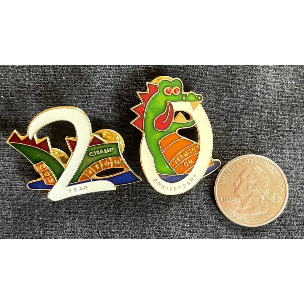 2020 Vermont 20th Anniversary Dragon Odyssey of the Mind Trading Pin Set